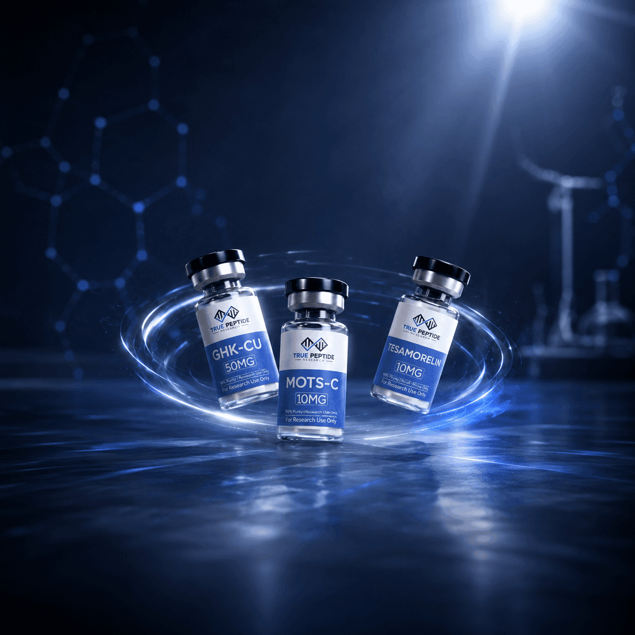True Peptide Labs research peptide vials